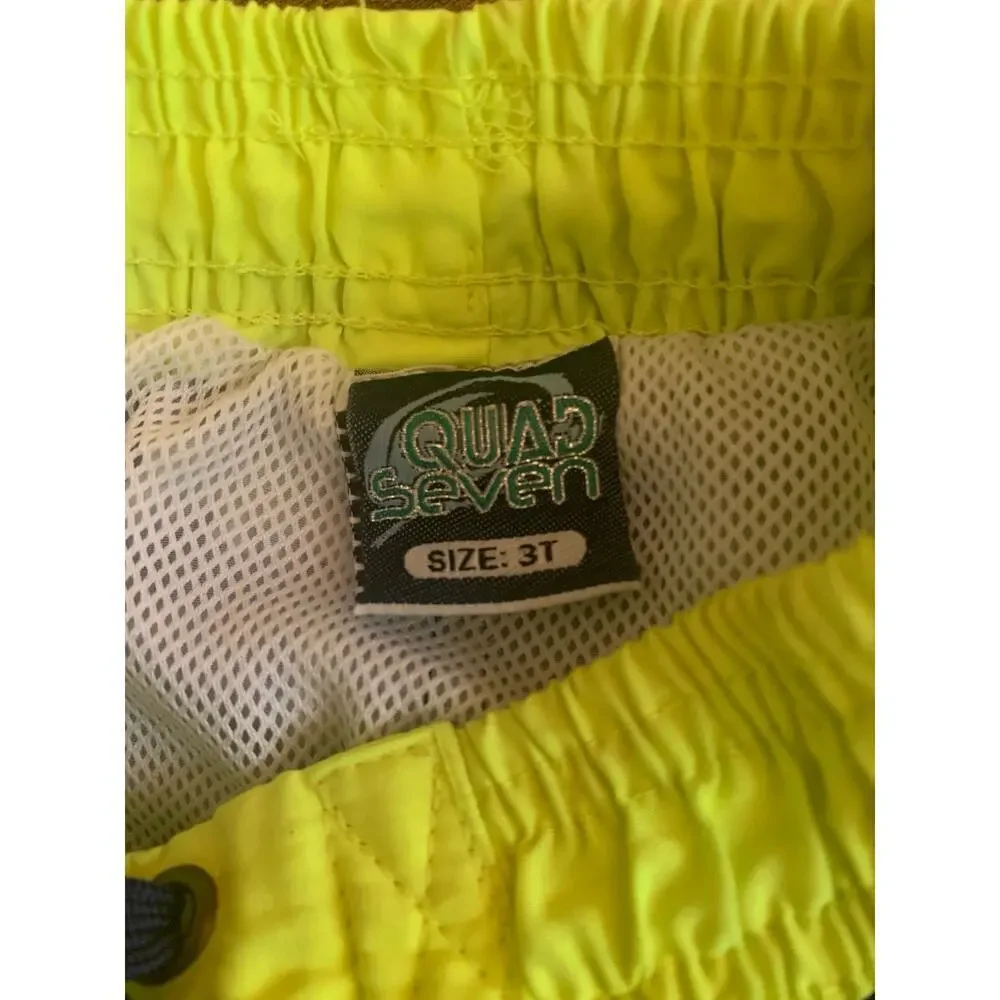 QUICK SEVEN Boy’s Neon Alligator Swim Trunks / Size: 3T